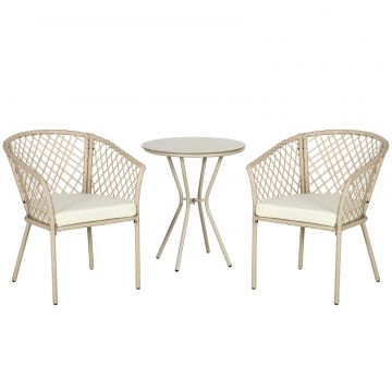 Set de Mobilier de Gradina din 3 piese din Ratan
