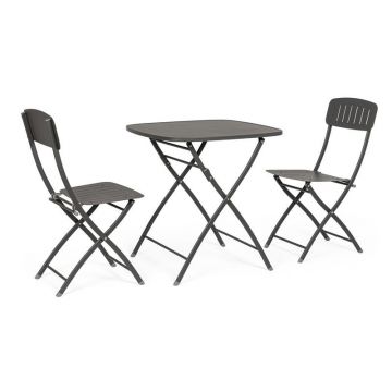 Set masa si scaune YVONNE - Gri inchis