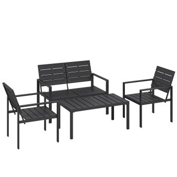 Set Mobilier de Gradina cu Canapea, Fotolii si Masuta, Ideal pentru Exterior