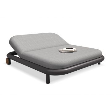 Sezlong dublu EUTOPIA - Gri inchis