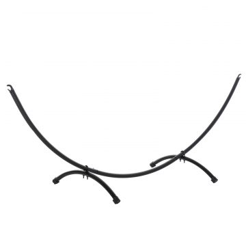 Structura pentru Hamac Universal de 3m, Suport din Metal, 300x90x100cm, Negru