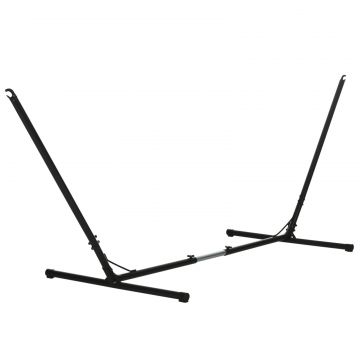 Suport Schelet pentru Hamac Reglabil Max. 120 Kg, Negru, 313-388x109x116cm