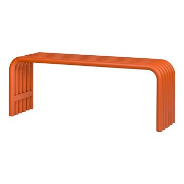 Bancă de grădină portocalie din metal Nokk – noo.ma