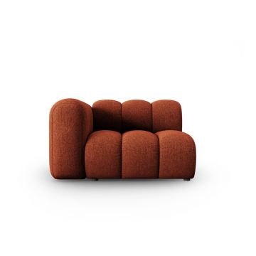 Șezlong cărămiziu cu tapițerie din chenille (cu colț pe partea stângă) Lupine – Micadoni