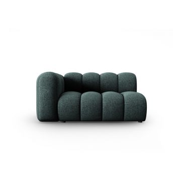 Șezlong turcoaz cu tapițerie din chenille (cu colț pe partea stângă) Lupine – Micadoni