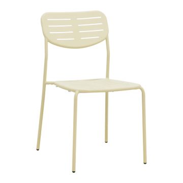 Scaun de exterior Deraby, Crem, 52x46x83 cm
