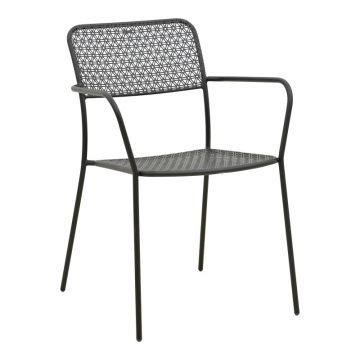 Scaun de exterior Federal, Negru, 57x58x82 cm