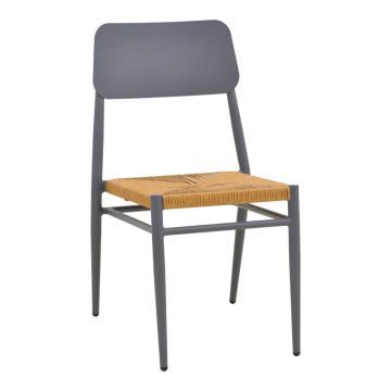 Scaun de exterior Giardino, Antracit-Natural, 45x56x82 cm