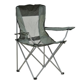 Scaun de exterior Pesca, Gri-Negru, 55x55x95 cm