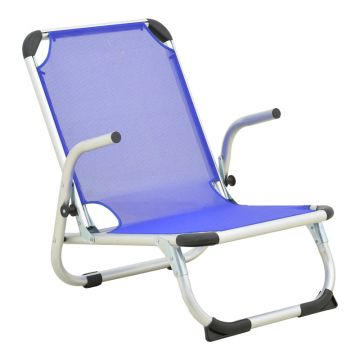 Scaun de exterior Playa, Silver-Blue, 54x72x63 cm