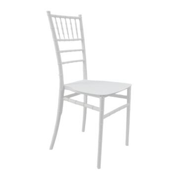 Scaun evenimente, Tiffany I, Alb, 38.5x46.5x87 cm