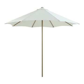 Umbrelă de exterior Mawoo, Sandy White Pole-Warm Sand Fabric, 195x195x235 cm