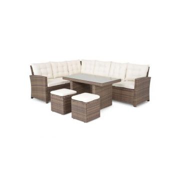 Coltar 5 piese MORENO  maro/crem