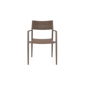 Scaun gradina superpozabil Soria 59.5x55x85.5cm maro-auriu
