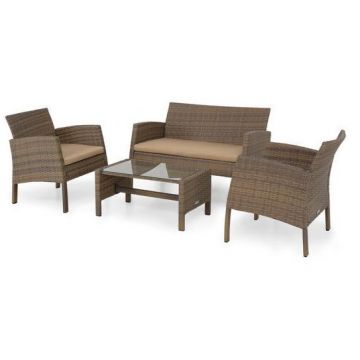 Set 4 piese BARCA  natur/bej