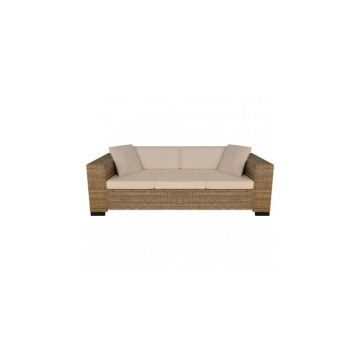 Set canapea de 3 locuri din poliratan 8 piese
