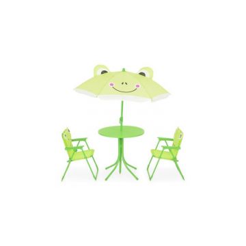 Set FROG cu 2 scaune, masuta si umbrela copii