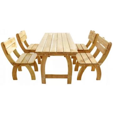 Set mobilier de gradina 5 piese lemn de pin impregnat