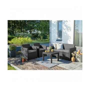 Set Mobilier de gradina Alabama Grafit/ Gri- rece