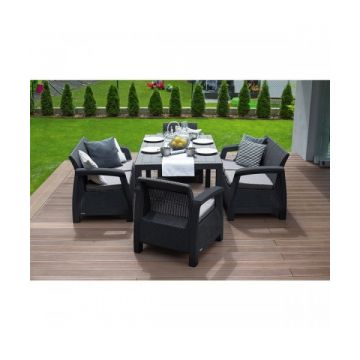 Set mobilier de gradina Bahamas Fiesta - Grafit/Gri-Rece