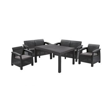 Set mobilier de gradina CORFU II FIESTA Grafit/ Gri-rece