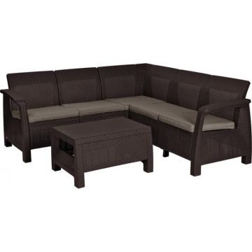 Set mobilier gradina cu coltar - Corfu II Relax Maro/Gri-Taupe