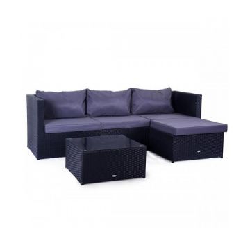 Set mobilier gradina Farlito Negru/ Gri- rece