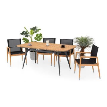 Set mobilier gradina sau terasa cu 4 scaune si masa Menorca Set mobilier gradina sau terasa cu 4 scaune si masa Menorca