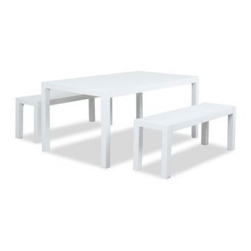 Set mobilier MATZO gradina/terasa, 2 banchete si masa