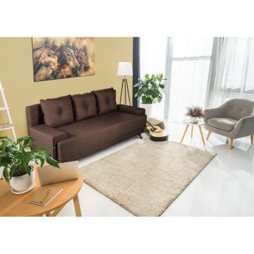 Canapea Extensibila Roma Lux Dark Chocolate 205x90x86 cm + lada de depozitare, maro Canapea Extensibila Roma Lux Dark Chocolate 205x90x86 cm + lada de depozitare, maro