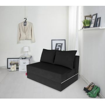Canapea extensibila Urban Living, 136x80x40 cm, Negru