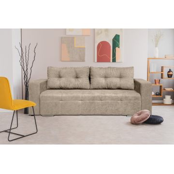 Canapea extensibila Venice 238x96x80 cm, cu lada de depozitare, Bej