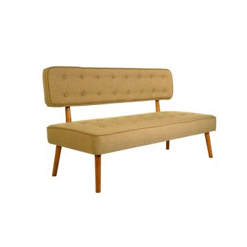 Canapea fixa Westwood Loveseat, Zeon, 2 locuri, 140x64x78 cm, lemn, ciocolatiu