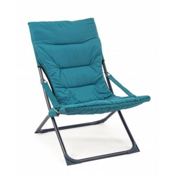 Scaun pentru gradina, Relax, Bizzotto, 60x90x86 cm, otel/poliester, turcoaz