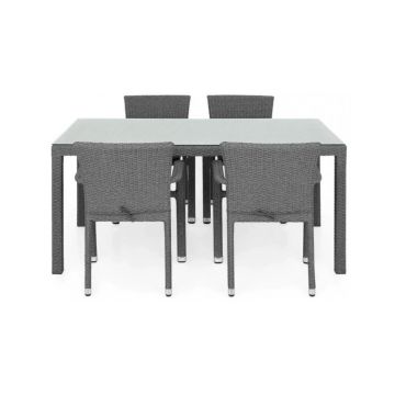 Set mobilier HORECA terasa si gradina, 4 scaune si masa