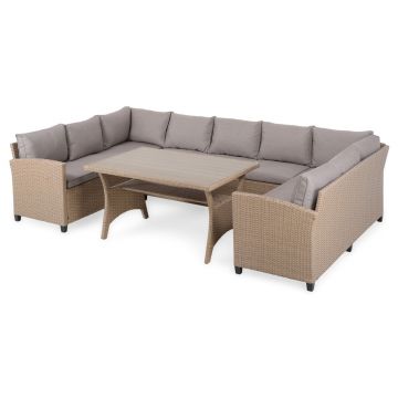 Set mobilier pentru gradina/terasa I, 4 piese, Baxter, natur/bej