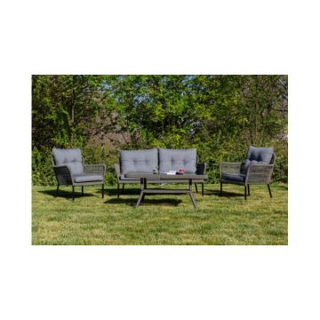 Set mobilier premium de gradina Dubai Rope 1, rattan sintetic